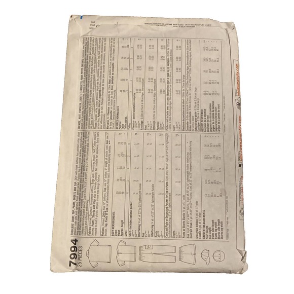 Simplicity 7994 Uncut Sewing Pattern Size AA (1/2, 1, 2). Toddlers Shirt, Pants - Picture 3 of 3